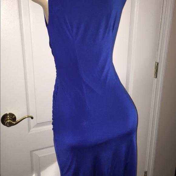 aidan mattox royal blue dress Royal Blue Beaded Azure Midi Dress main image 1